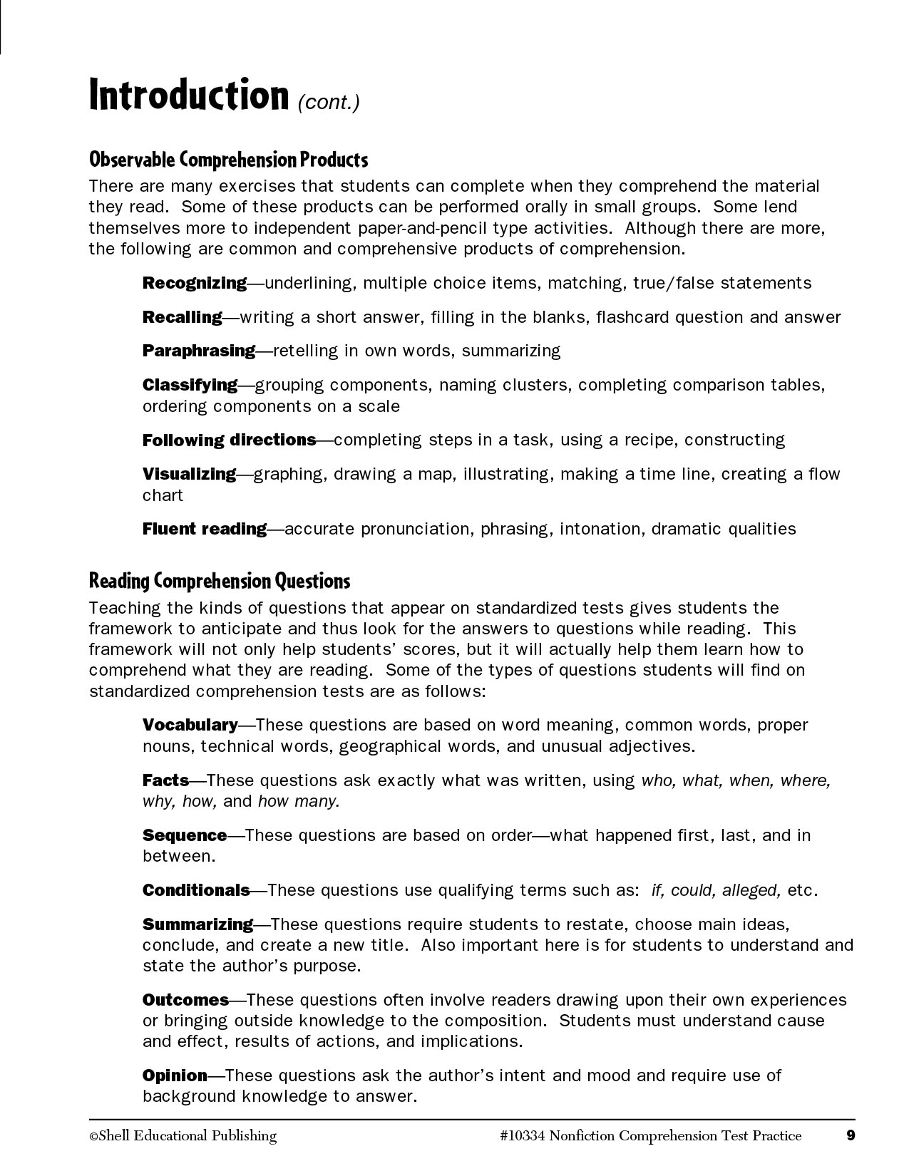 Nonfiction Comprehension Test Practice Level 4 (sách đen trắng) Sách tiếng anh