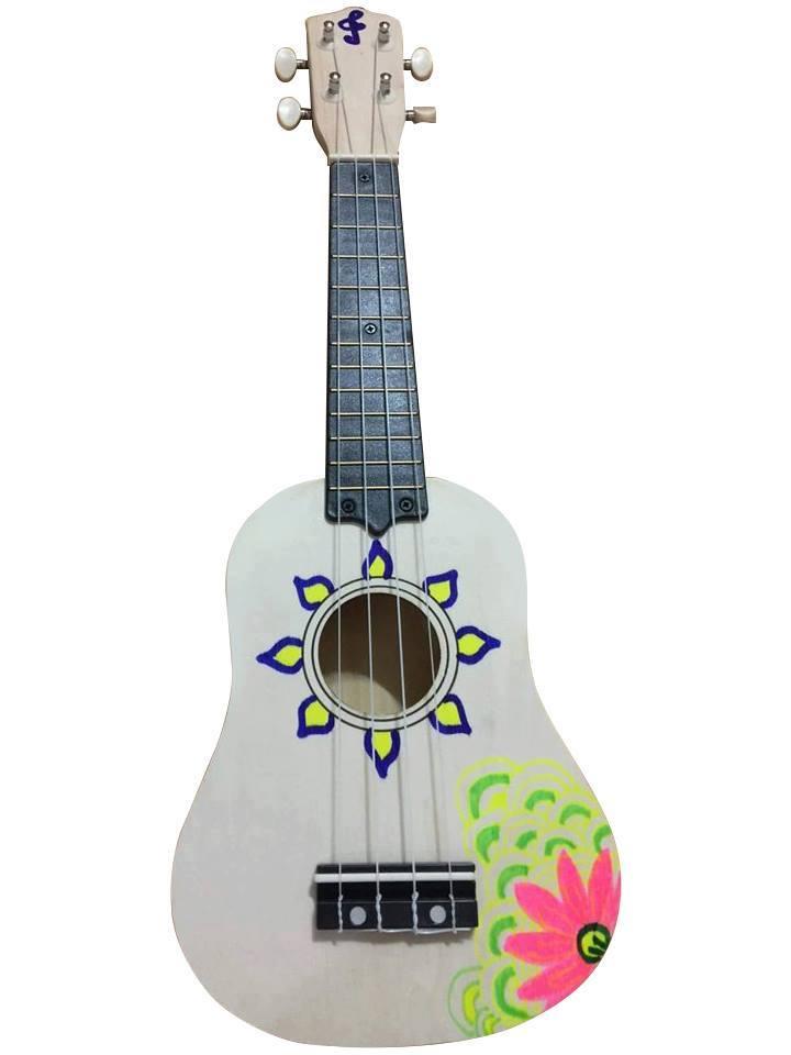 Ukulele Soprano Màu Trơn 33A15-Go - Mặt Gỗ
