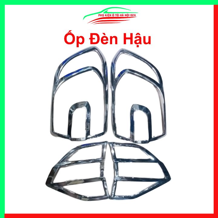 Ốp viền đèn pha hậu ô tô Everest 2016-2022 mạ crom theo xe, ốp đèn lắp trước sau trang trí bảo vệ xe hơi