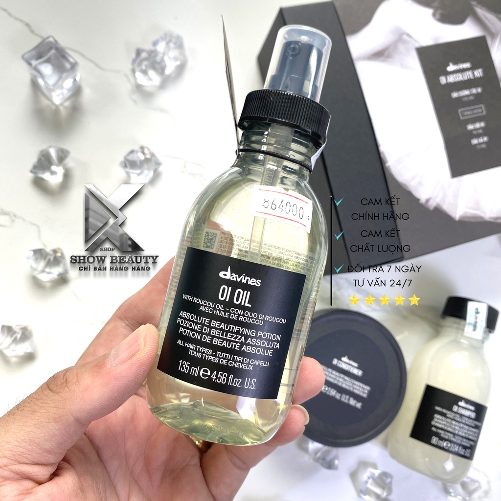 Bộ kit davines dầu gội dầu xả tinh dầu dưỡng oi absolute kit
