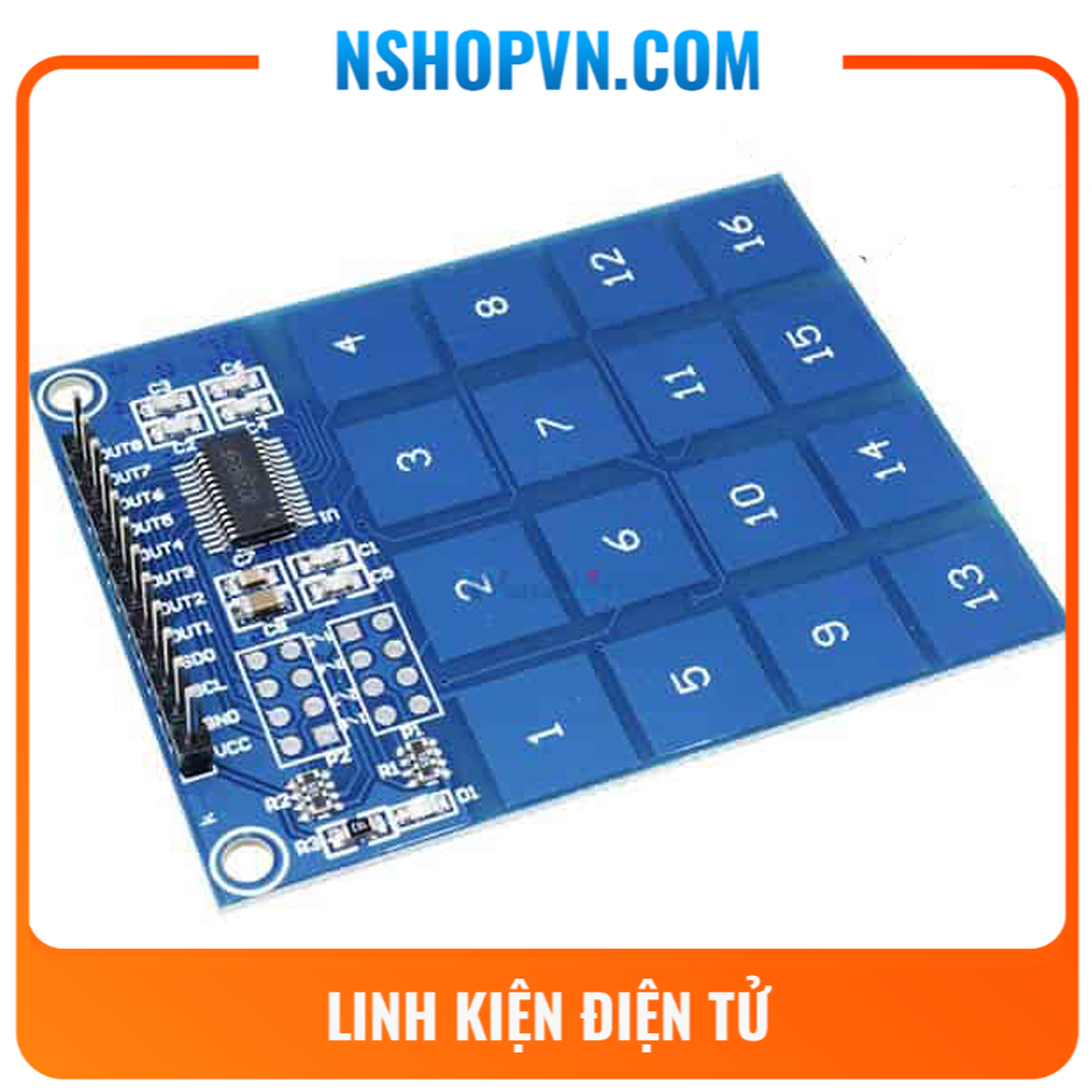 Bàn phím cảm ứng điện dung ttp229 16 kênh