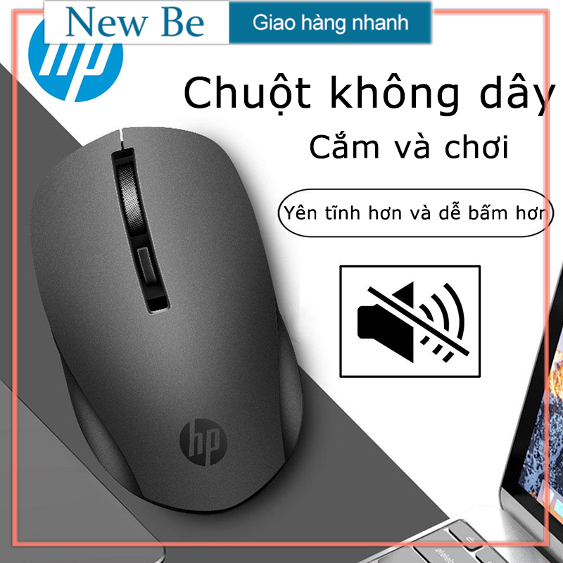 Bảng giá 【New Be】（Mang theo pin）Chuột không dây im lặng HP S1000 cho văn phòng chơi game Điều chỉnh chuột không dây DPI 1600 Máy tính quang Máy tính xách tay Máy tính xách tay Chuột bàn phím màu đen Phong Vũ