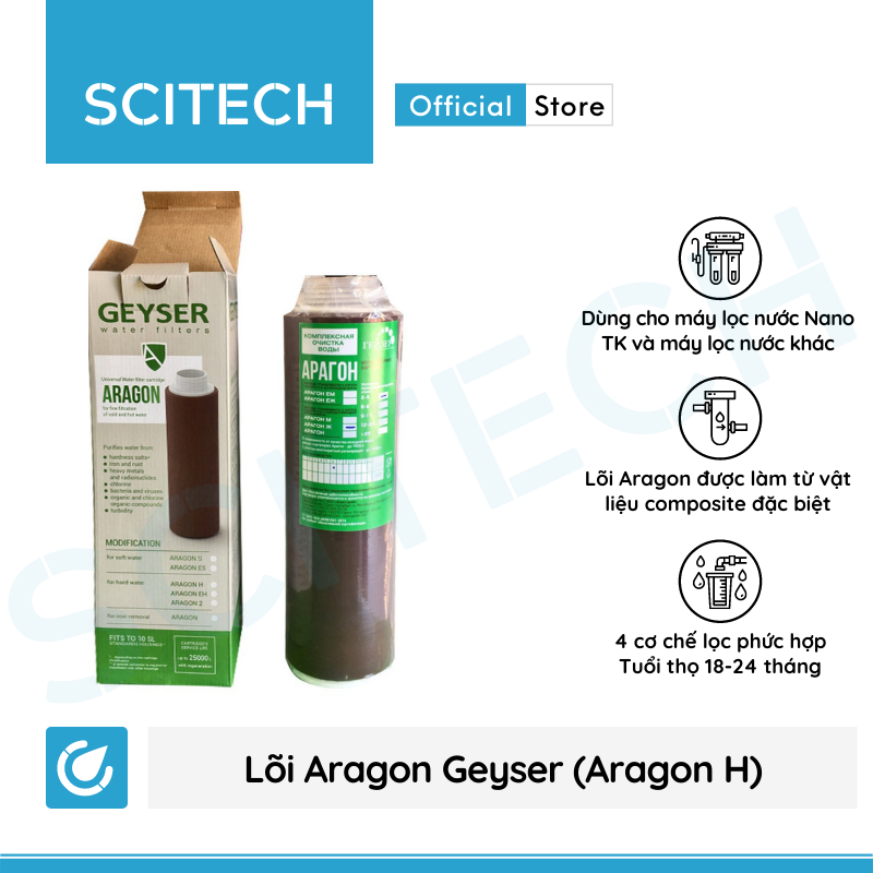 [HCM]Bộ lõi số 123 máy lọc nước Geyser TK (Lõi CTO/Cation-GAC-Aragon)