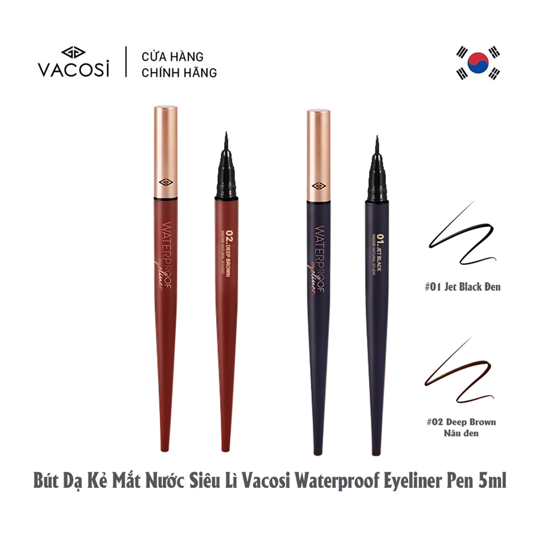Kẻ Mắt Nước Vacosi Waterproof Eyeliner