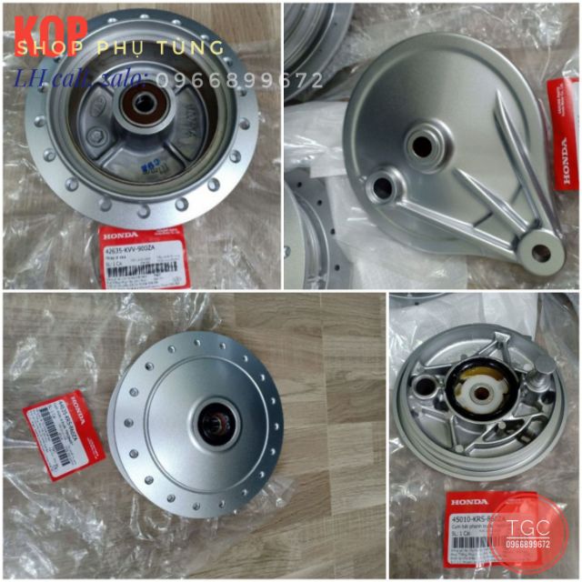 Đùm má trước và sau lắp xe super DREAM ( May ơ & bát phanh zin honda) -11%