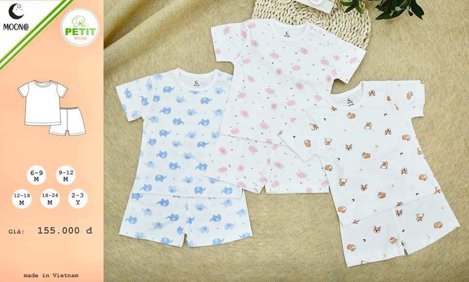 Bộ cộc tay petit họa tiết Moon