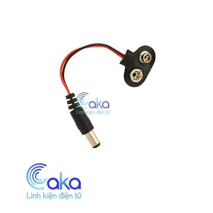 Dây đế pin 9V kèm jack DC 5.5x2.1mm