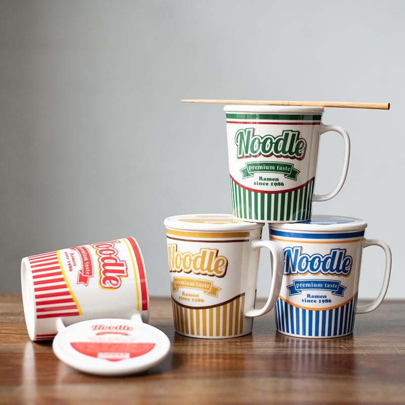 Goods Imported from Japan Creative Design New Bone China Large Capacity Stretched Noodles Mug Glass pao mian bei Cereal Cup