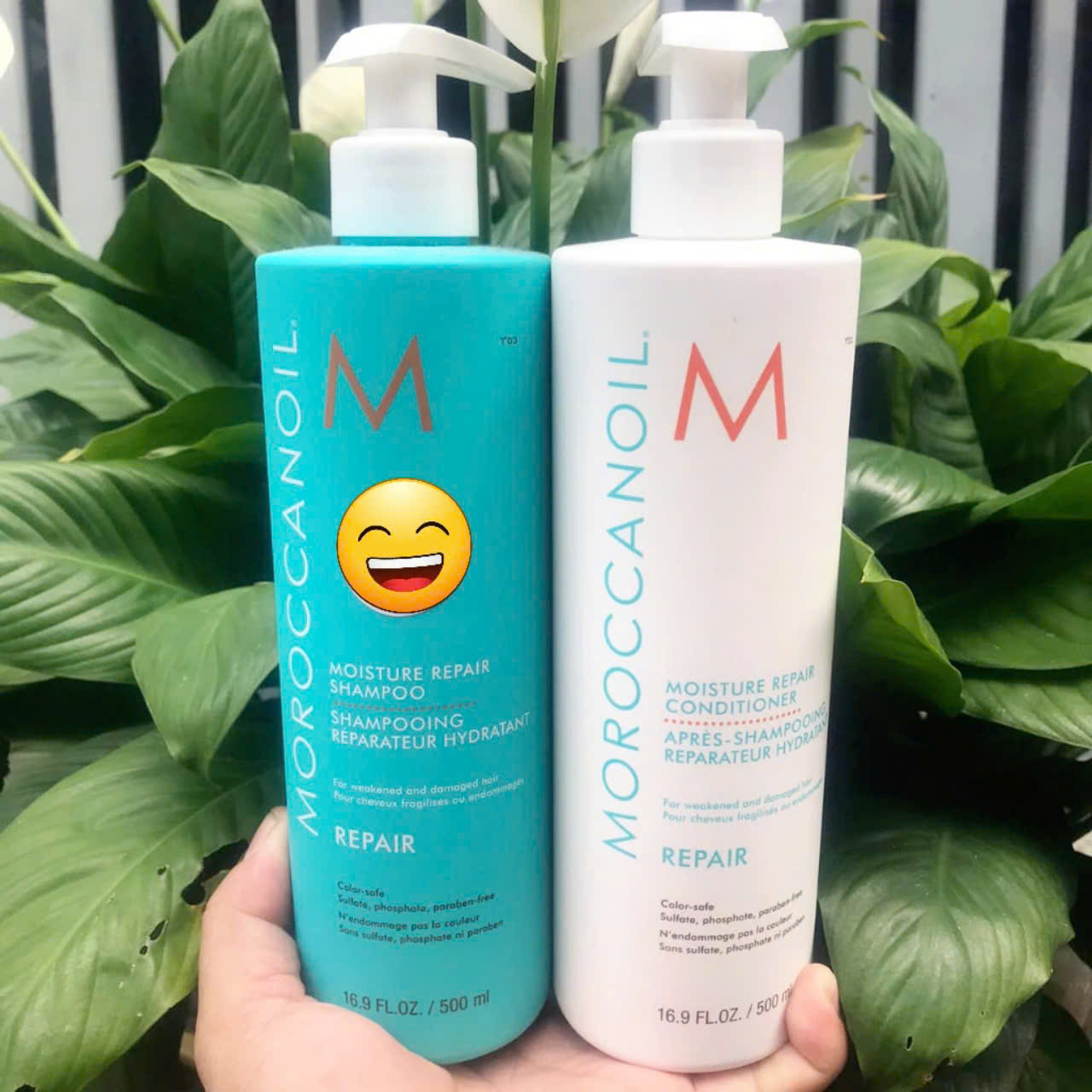 Bộ Dầu Gội và Xả Phục Hồi Tóc Moroccanoil Moisture Repair - Hàng Chính Hãng 1000ml