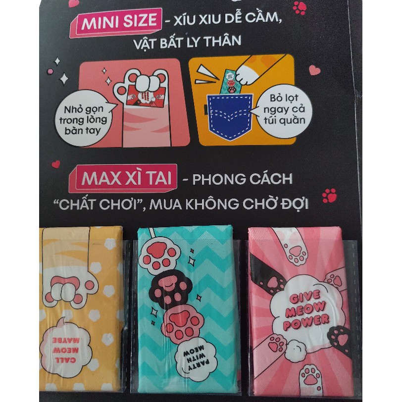 Combo 4 Băng Vệ Sinh Kotex Mini Meow Siêu Mềm SMC 8 miếng