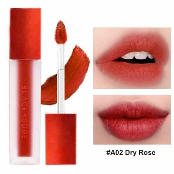 Son Black Rouge A02  Dry Rose Đỏ Cánh Hồng Son Kem Lì Siêu Mịn Black Rouge Air Fit Velvet Tint Full Màu 4.5g [CHÍNH HÃNG]