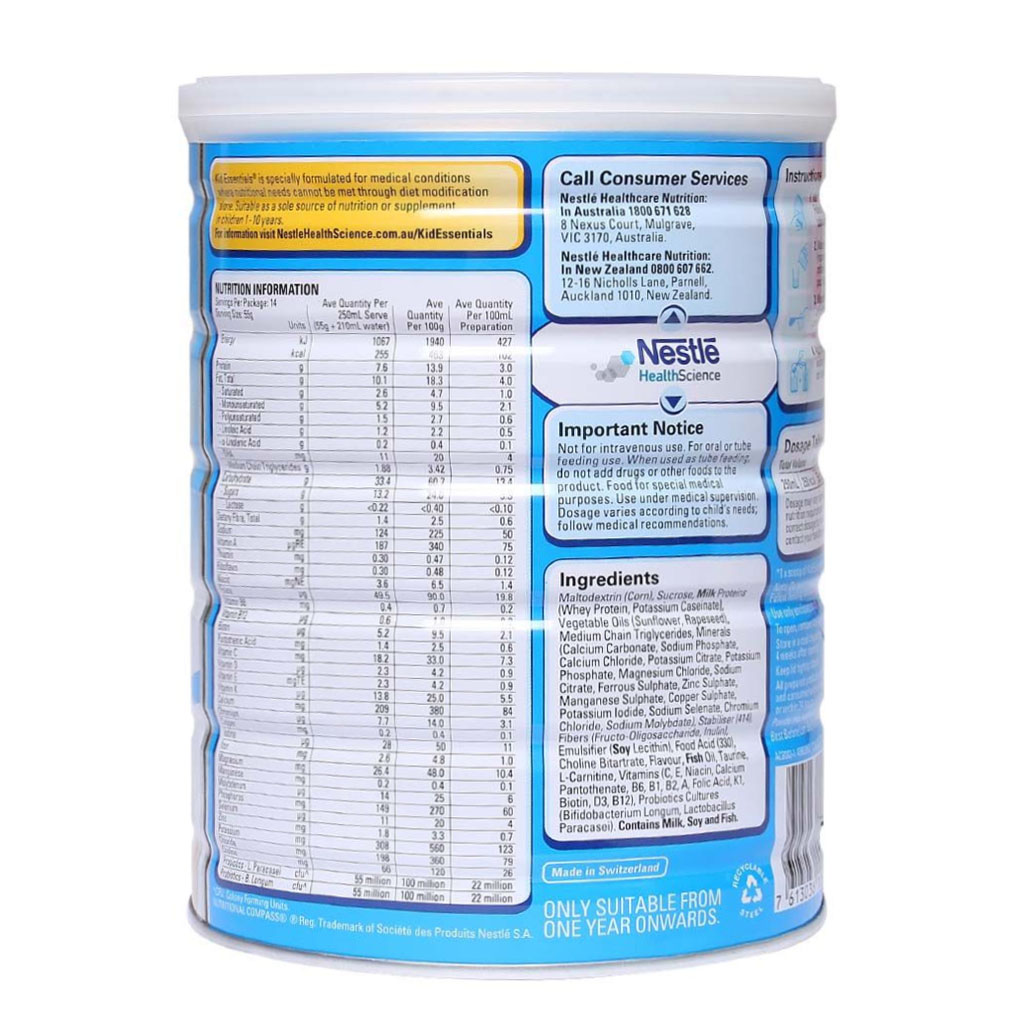 Sữa Bột Nestlé Kid Essentials Hộp 800g (Dành cho bé biếng ăn, chậm lên cân)