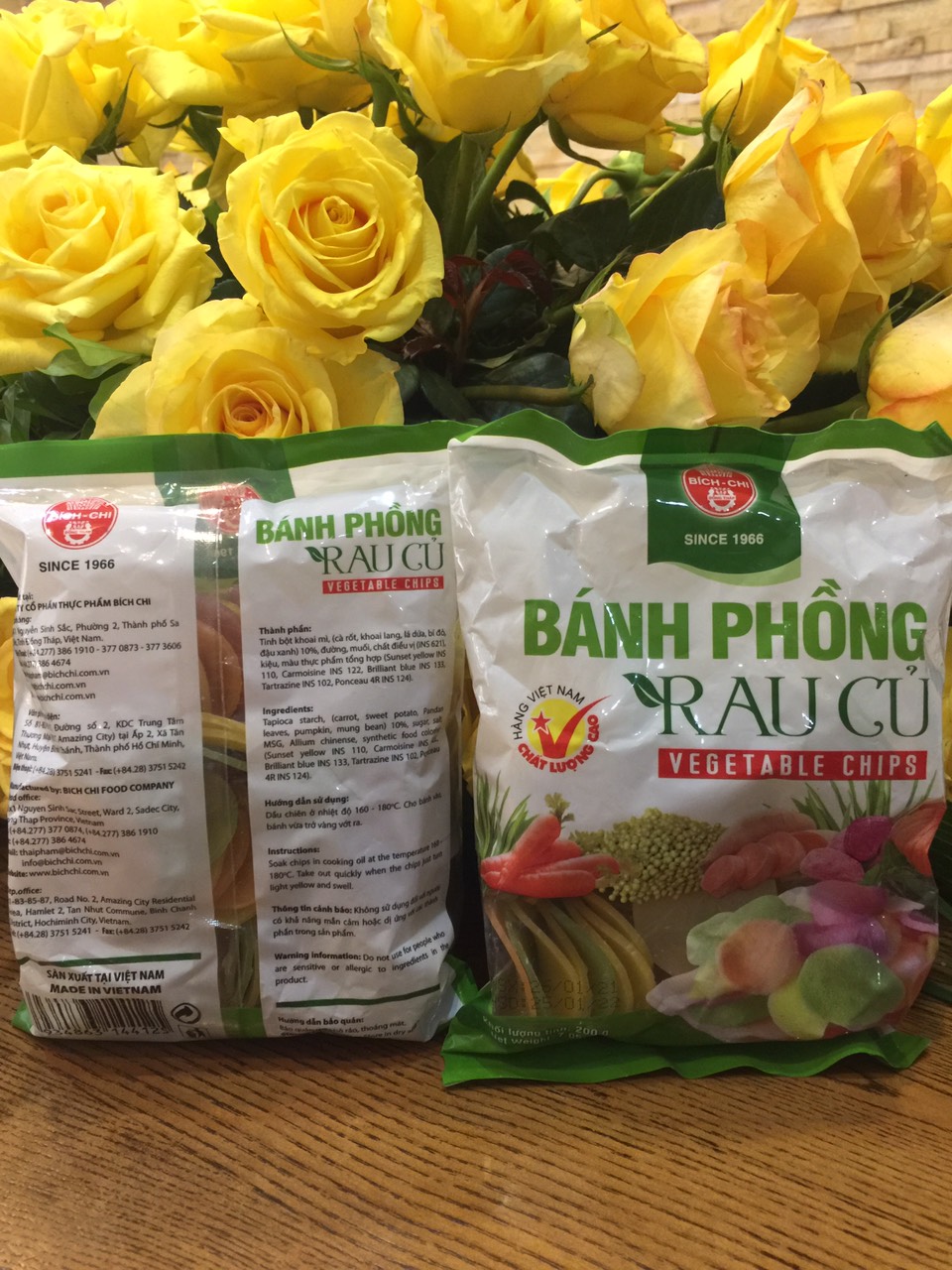 BÁNH PHÒNG CHAY RAU CỦ QUẢ BÍCH CHI (gói 200 gram)