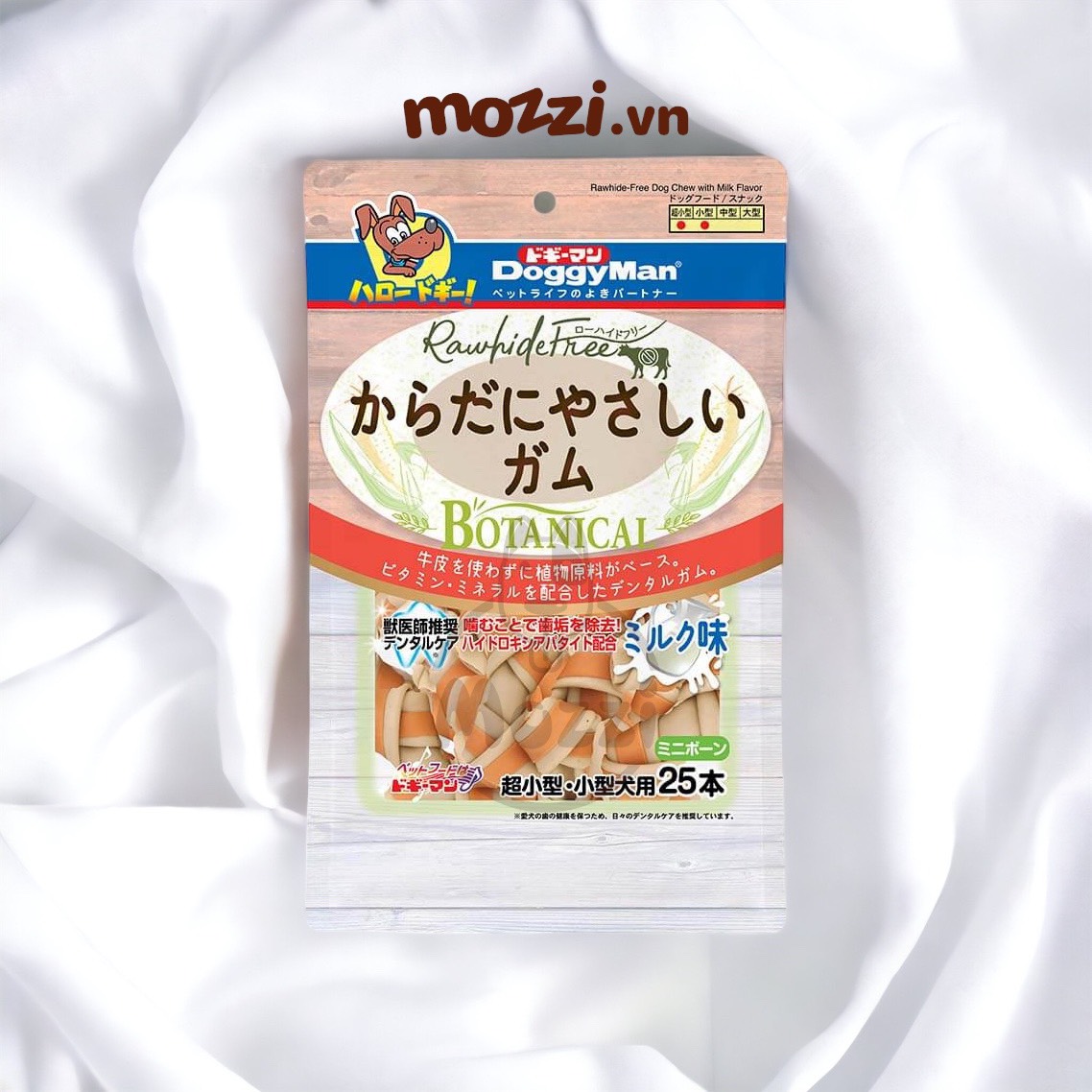 Snack cho chó Xương nơ gặm DoggyMan hương gà và sữa