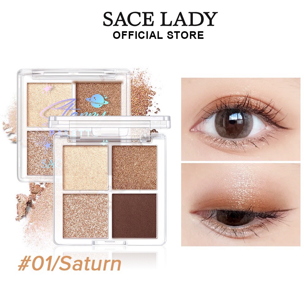 Bảng Phấn Mắt 4 Ô SACE LADY Lấp lánh 1.8g - SL358