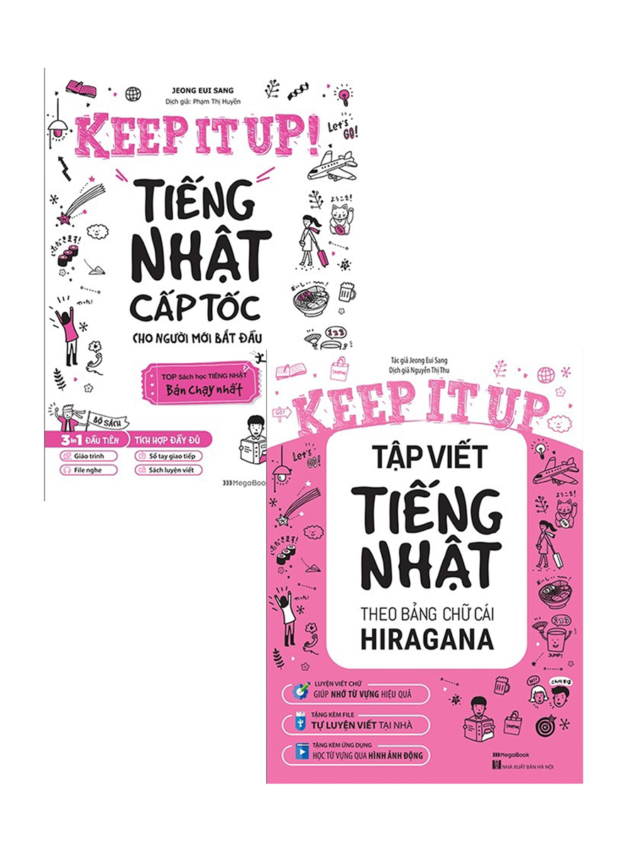 Combo Keep It Up - Tiếng Nhật Cấp Tốc Cho Người Mới Bắt Đầu (Bộ 2 Cuốn) - Newshop