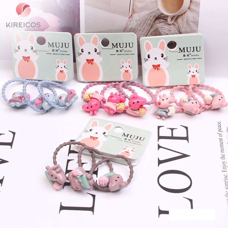 Set 3 sợi dây cột tóc cho bé hình thú đủ mẫu b224