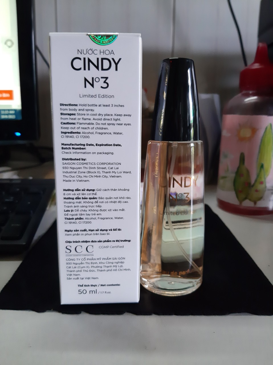 Nước hoa Cindy N3 Nắp Đen 50ml (chính hãng mẫu mới)
