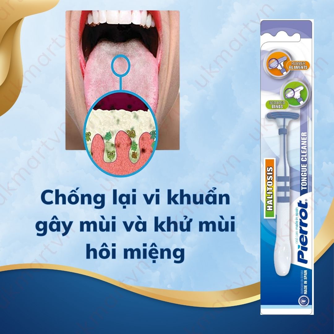 Dụng Cụ Vệ Sinh Cạo Lưỡi Pierrot 1 Cây