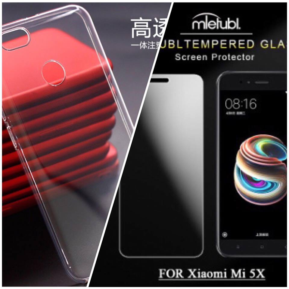 Xiaomi mi 5x  Combo kính cường lực và ốp lưng xiaomi mi5x