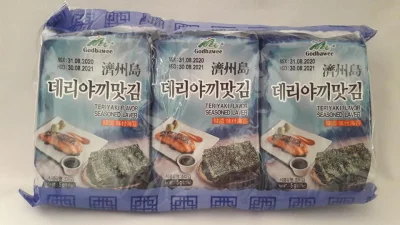 [HCM]Rong biển Godbawee vị Teriyaki - Hàn Quốc (3 gói x 5g)