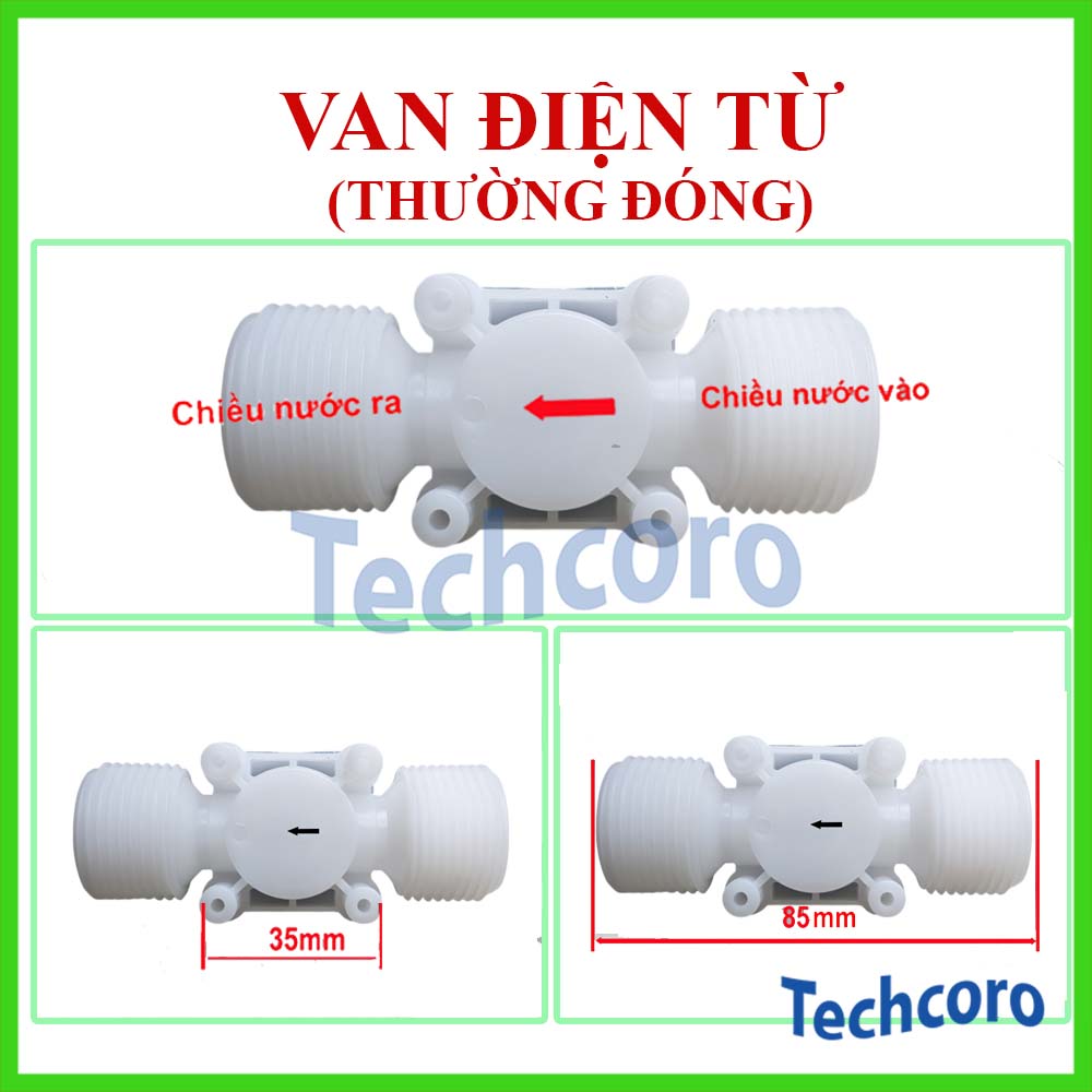 Van Điện Từ 12V phi 21/27, van nước điện từ chất lượng cao
