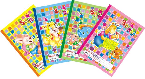 Vở 4 ô ly hồng hà school bạn nhỏ 48 trang