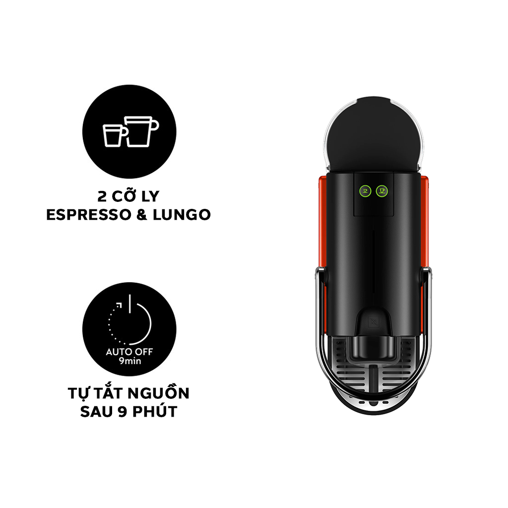Nespresso Pixie Coffee Capsule Machine - Red