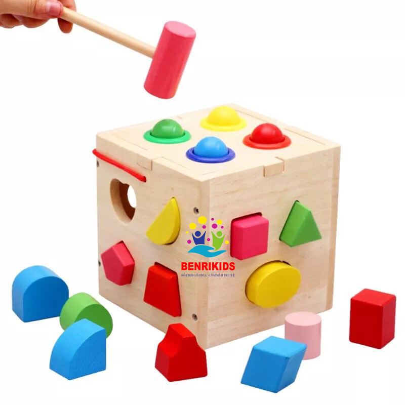 Toy set drop shaped wooden themed help your baby develop observation ability