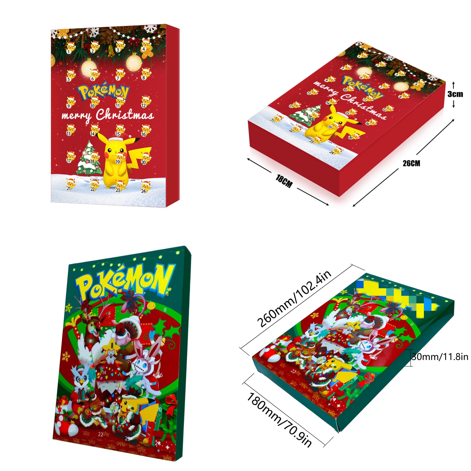 Hộp quà Pokemon Christmas Advent Calendar 24pcs