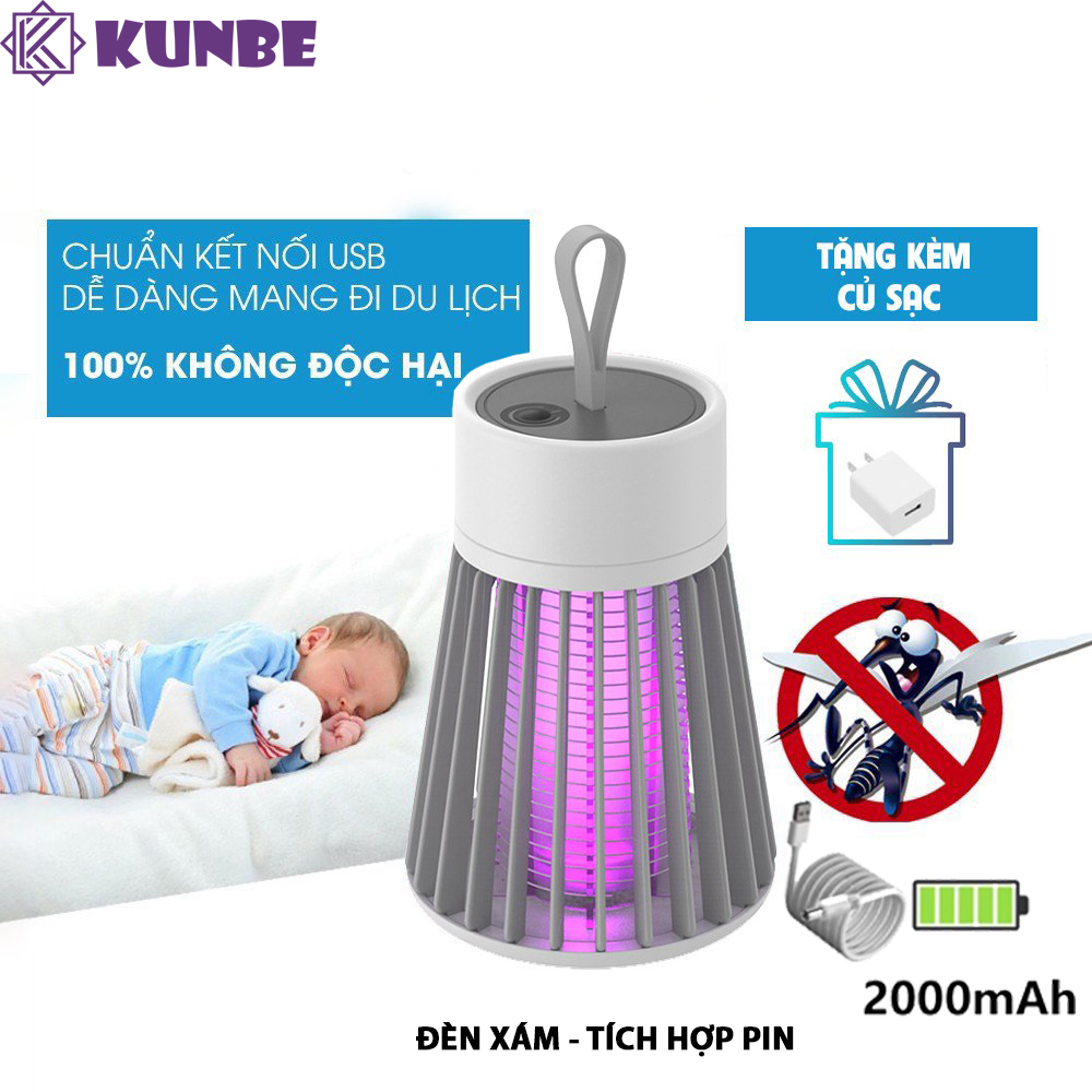 Đèn Bắt Muỗi, Máy Diệt Côn Trùng KUNBE, Công Nghệ Điện Quang Thế Hệ Mới, Thiết Kế Hiện Đại, Tích Hợp Pin Sạc, An Toàn, Hiệu Quả Cao