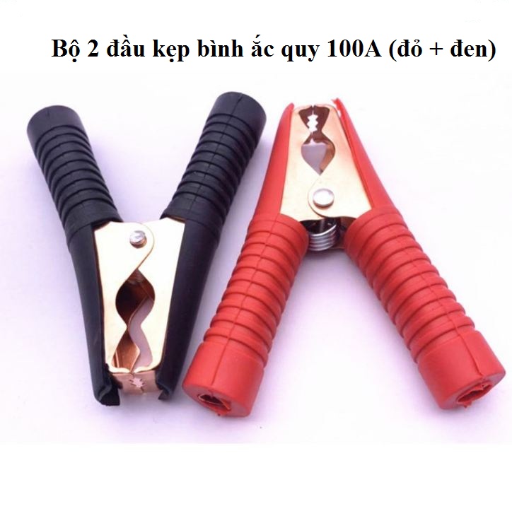 Bộ 2 Đầu kẹp Điện cá sấu Loại lớn 100A