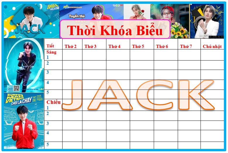 THỜI KHÓA BIỂU JACK