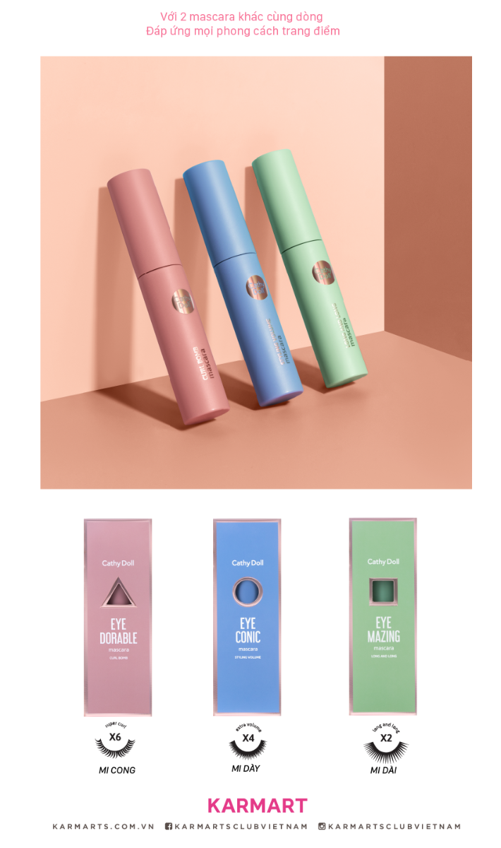 Mascara cong mi Cathy Doll Eye Dorable Mascara 9g