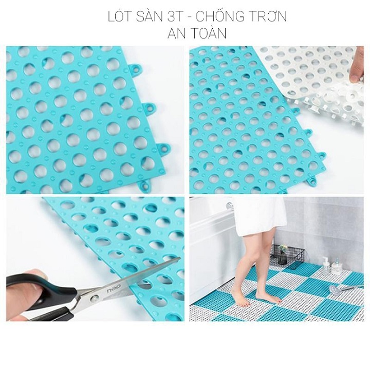 Tấm nhựa vuông lót sàn chống trơn trượt cho nhà tắm, vệ sinh ...