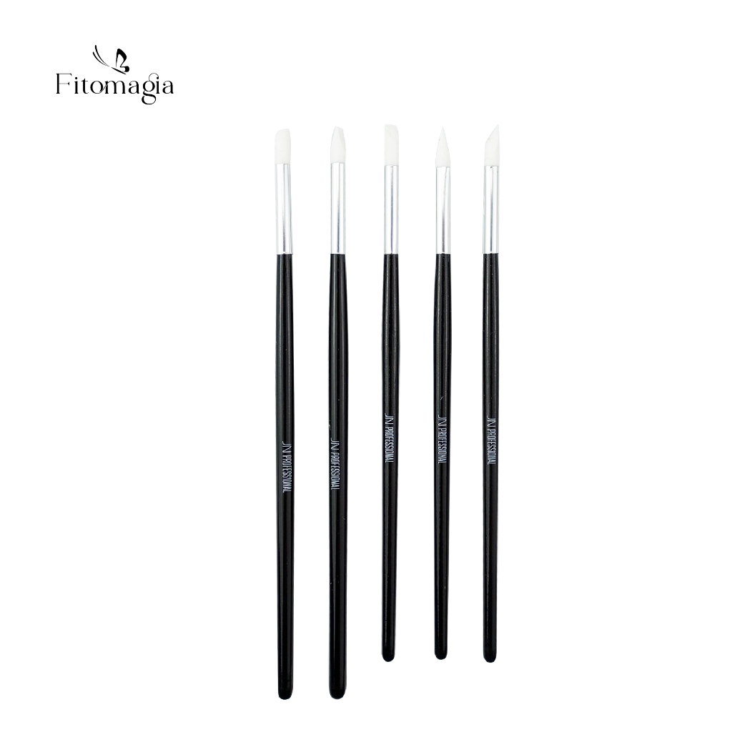 Set 5 Cọ Silicon Vẽ Keo Chặn Màu, Mail, Tạo Hình Đất Sét