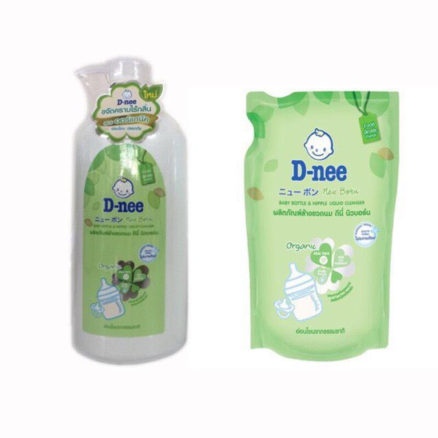 Combo nước rửa bình sữa Dnee 1 Chai 620ml & 1 Túi 600ml