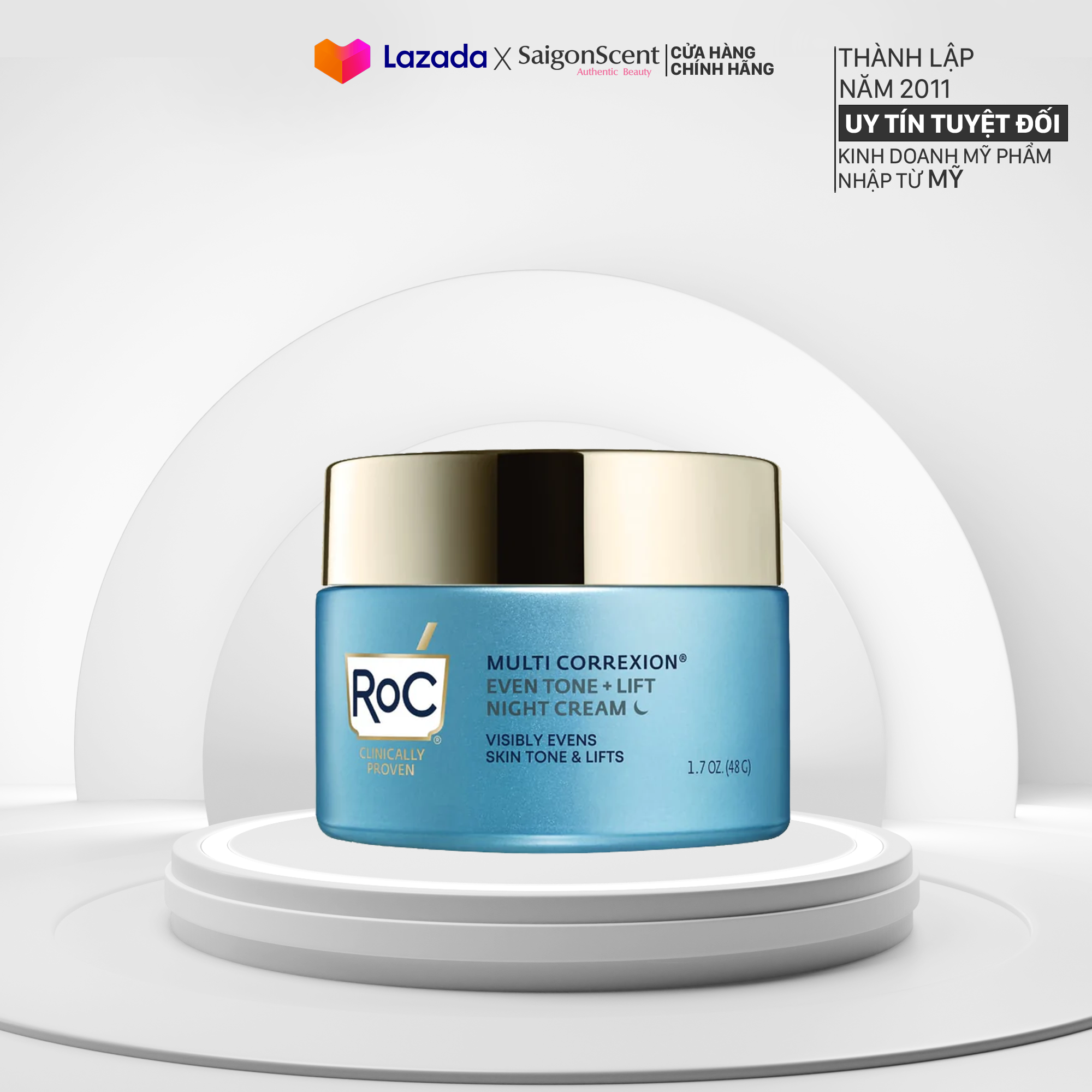 [Saigon Scent] Kem dưỡng chống lão hóa RoC Multi Correxion Even Tone + Lift Night Cream (48g)