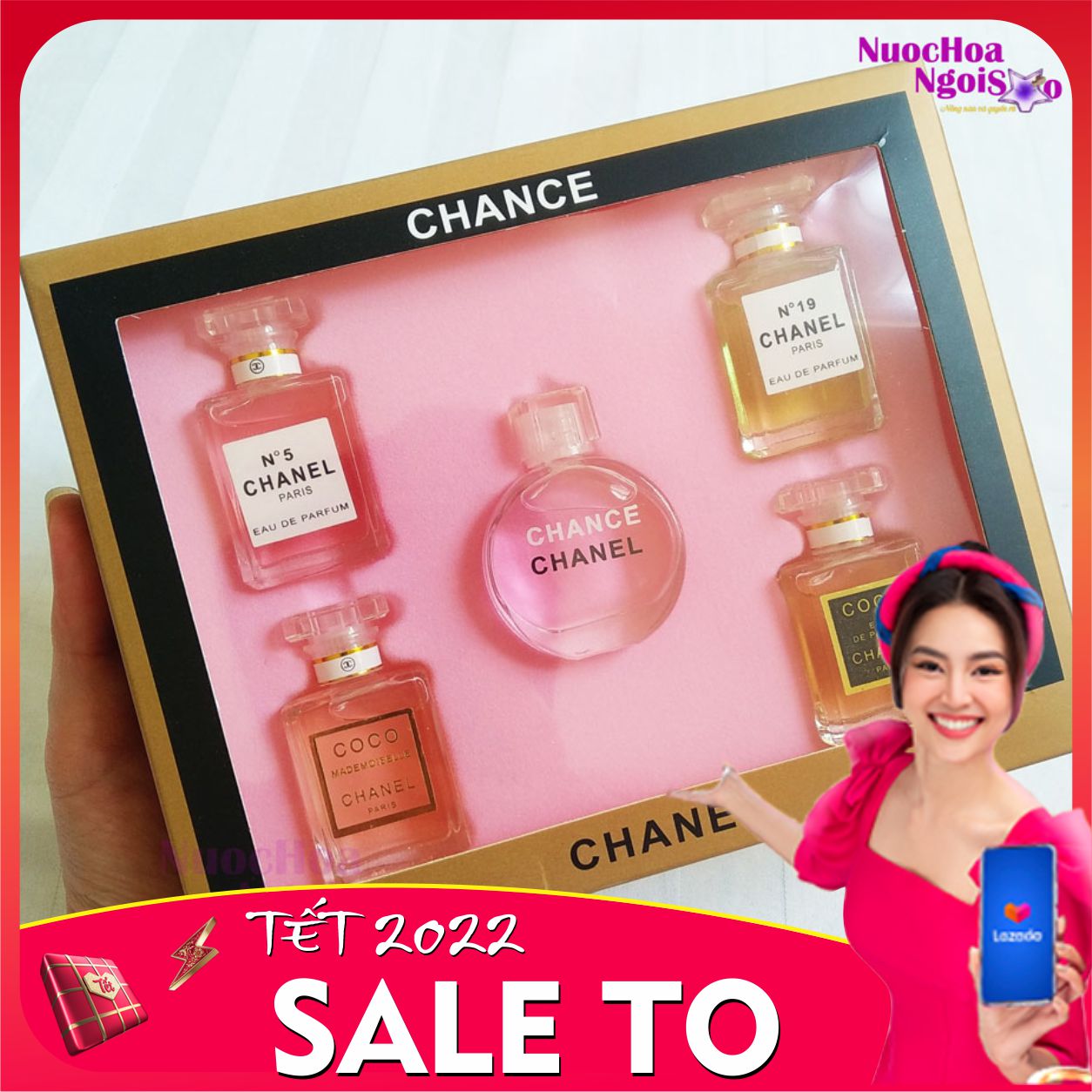 Sét nước hoa 5 chai mini xinh xắn