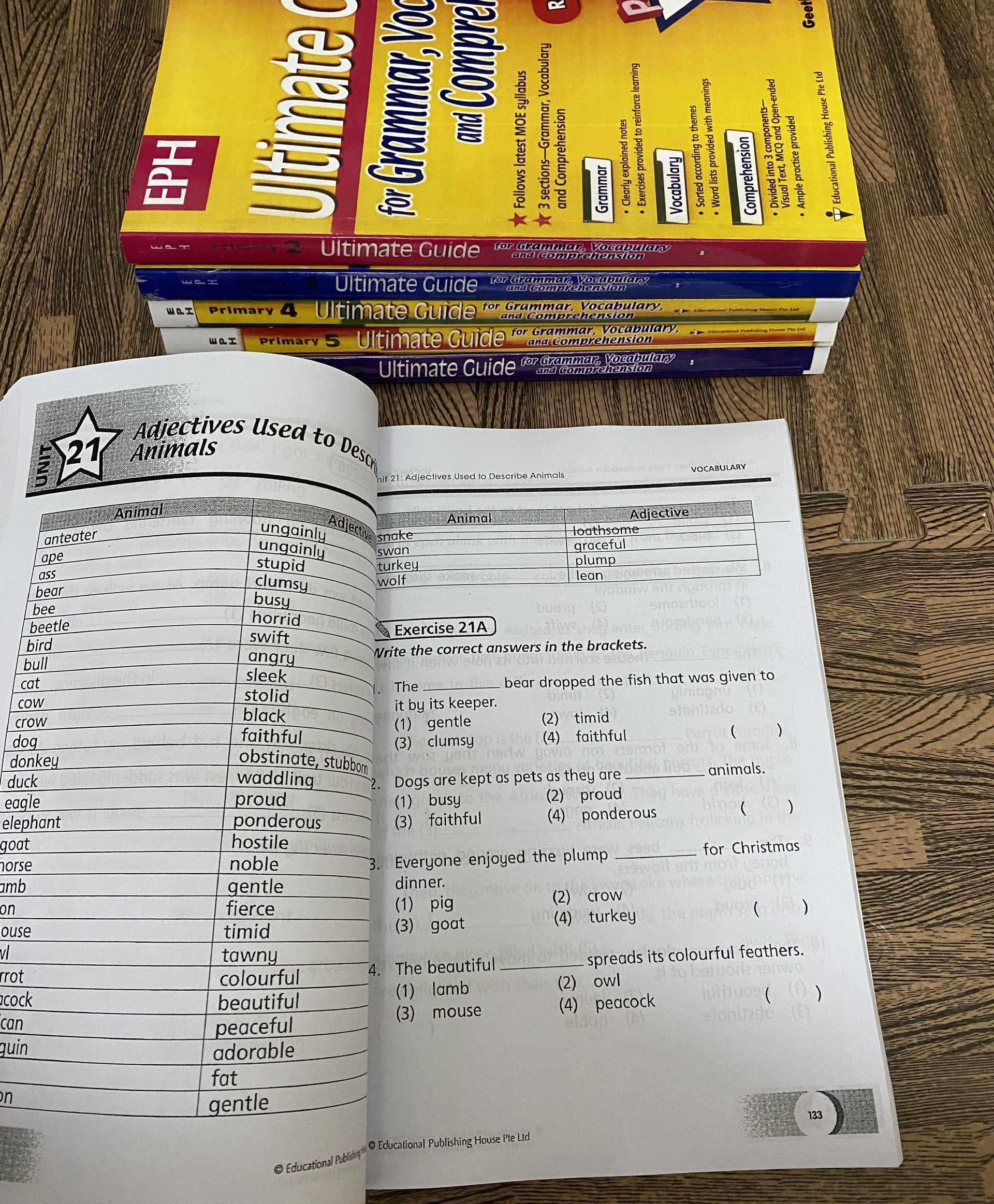 sách Ultimate Guide for Grammar vocabulary and Comprehension 1,2,3,4,5,6