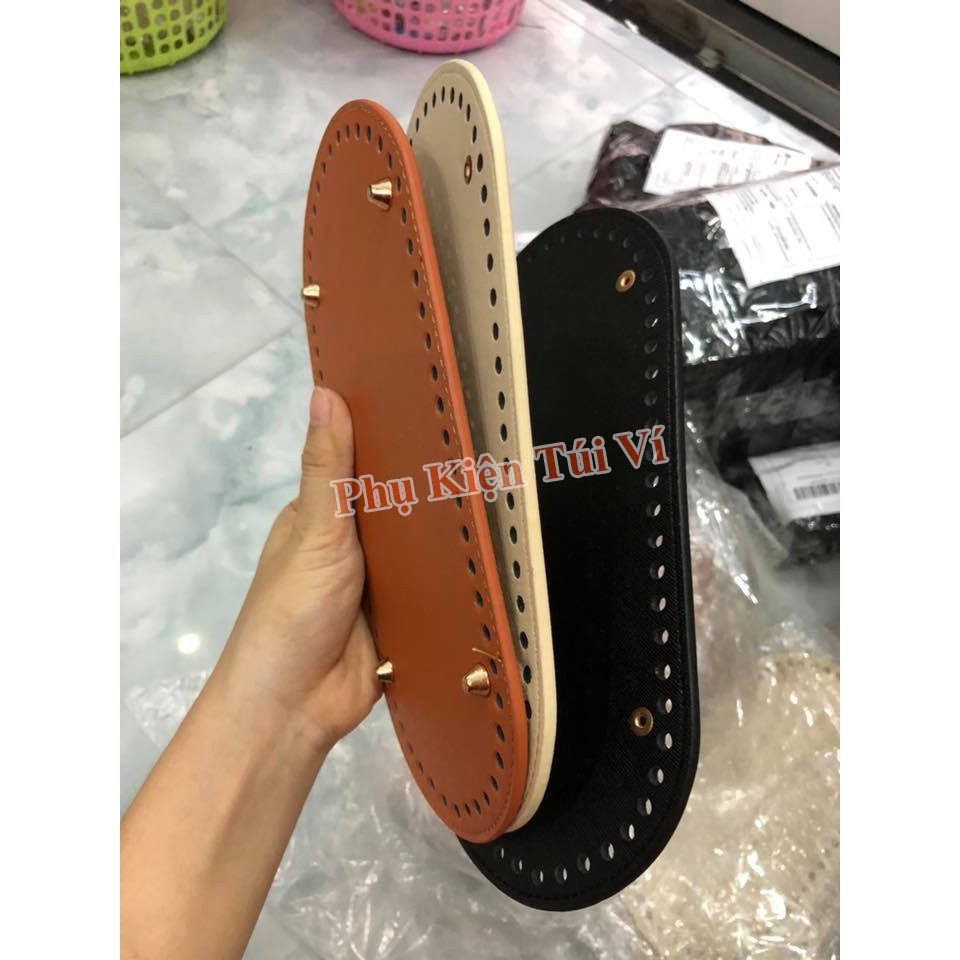 Tấm đế da pu đục lỗ 12,5x25cm