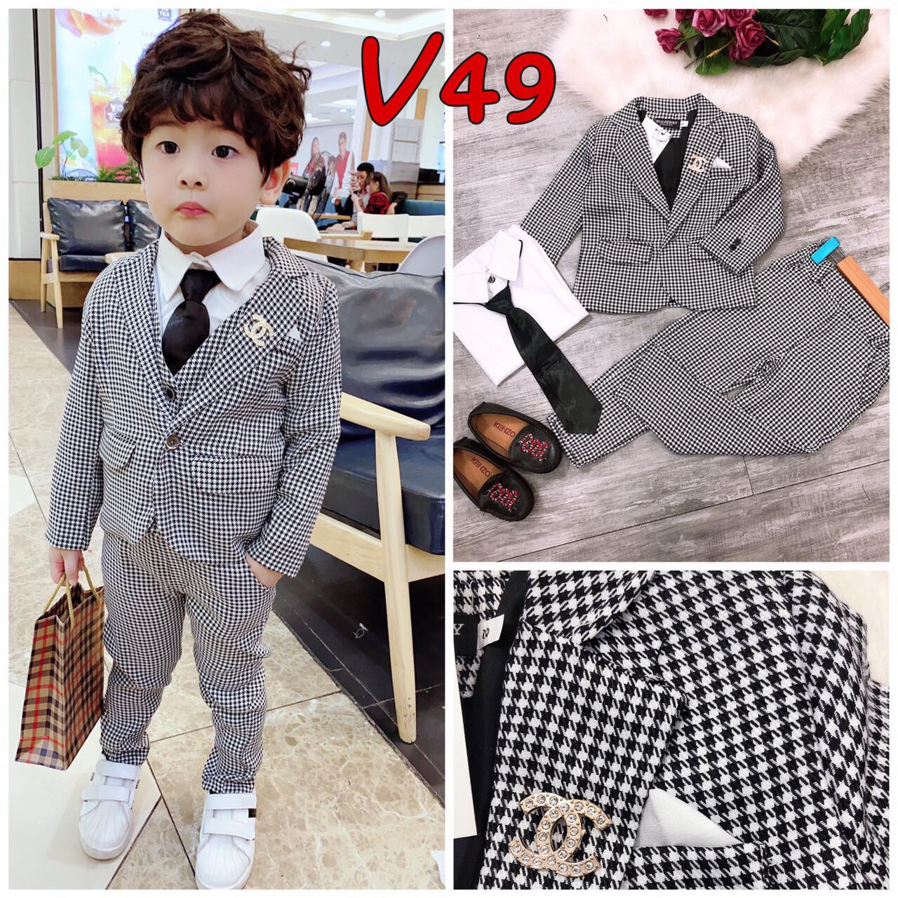 bộ vest 6 chi tiết cho bé 9-23kg