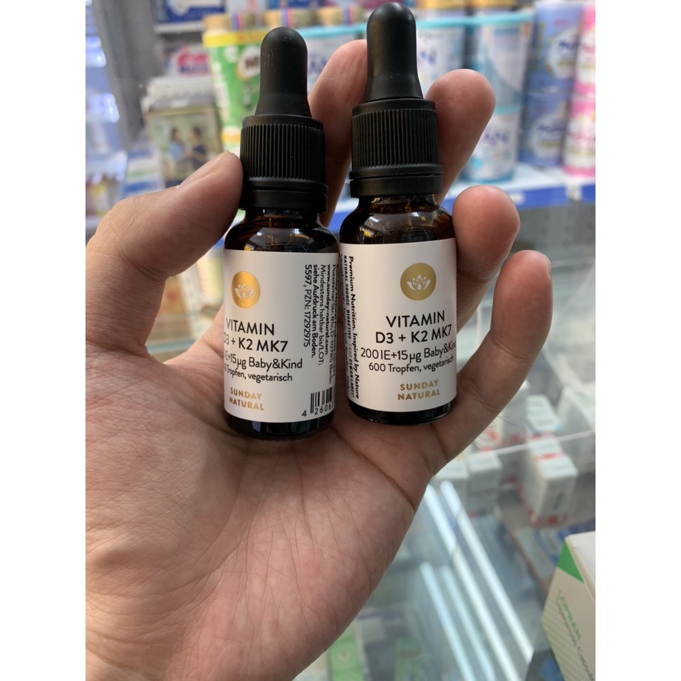 Vitamin D3 K2 Mk7 Sunday Natural 20ml Đức