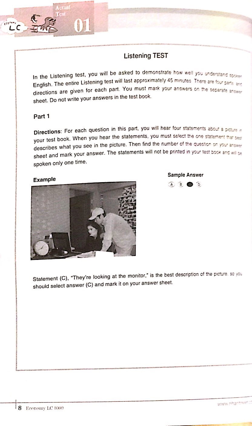 Fahasa - Economy TOEIC LC1000 Vol 2 (Kèm CD)