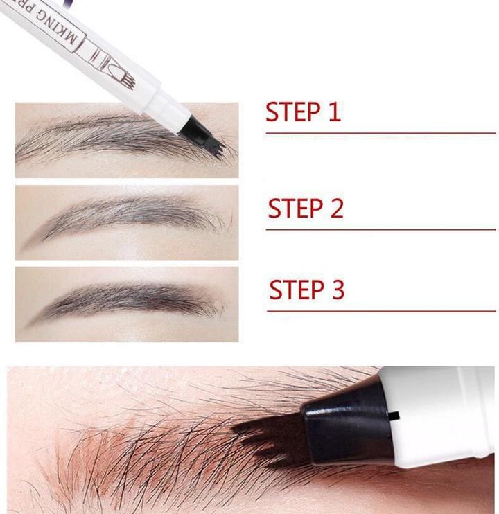 [HCM]Bút Kẻ Lông Mày Phẩy Sợi 4D Fine Skech Miking Pretty