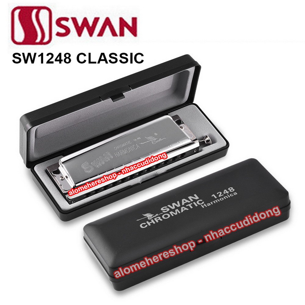 Kèn harmonica chromatic swan sw1248 phiên bản cổ điển classic dành cho các bạn thích hoài cổ