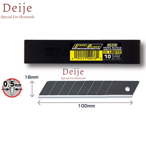 Lưỡi dao OLFA LBB-10 Nhật Bản (hộp 10 lưỡi dao đen 18mm)