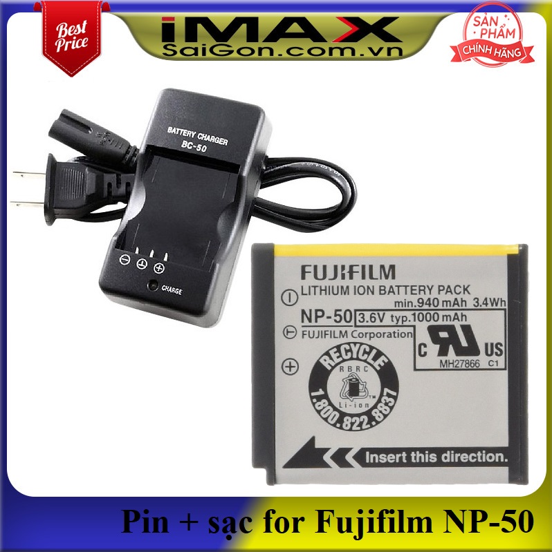 Bộ 1 pin 1 sạc máy ảnh cho fujifilm np-50