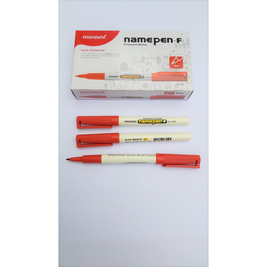 Bút dạ dầu Monami Namepen-F Hàn Quốc đầu trung nét 1.0mm - Hàng chính hãng