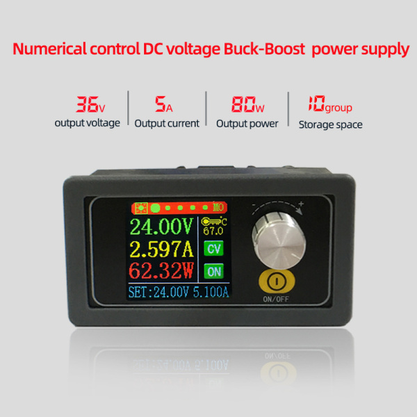 XYS3580 DC DC Buck Boost Converter CC CV 0.6 36V 5A Power Module Adjustable Regulated laboratory power supply variable
